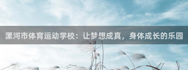 一竞技官方正版app娱乐首页官网下载：漯河市体育运动学校：让